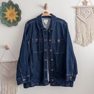 St. John’s Bay XL Dark Blue Denim Jean Chore Barn Jacket